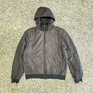 Boss Hugo Bomber Jacket Mens Medium Black Hooded Full Zip Reversible